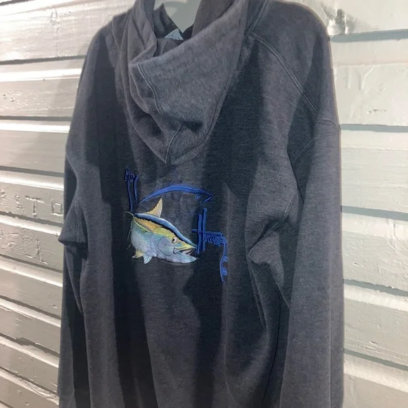 Guy Harvey Hoodie afco designed pullover sweater shirt fishing brand size xl - Picture 9 of 10